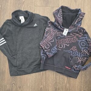 Adidas Kids' Charcoal and Patterned Hoodies